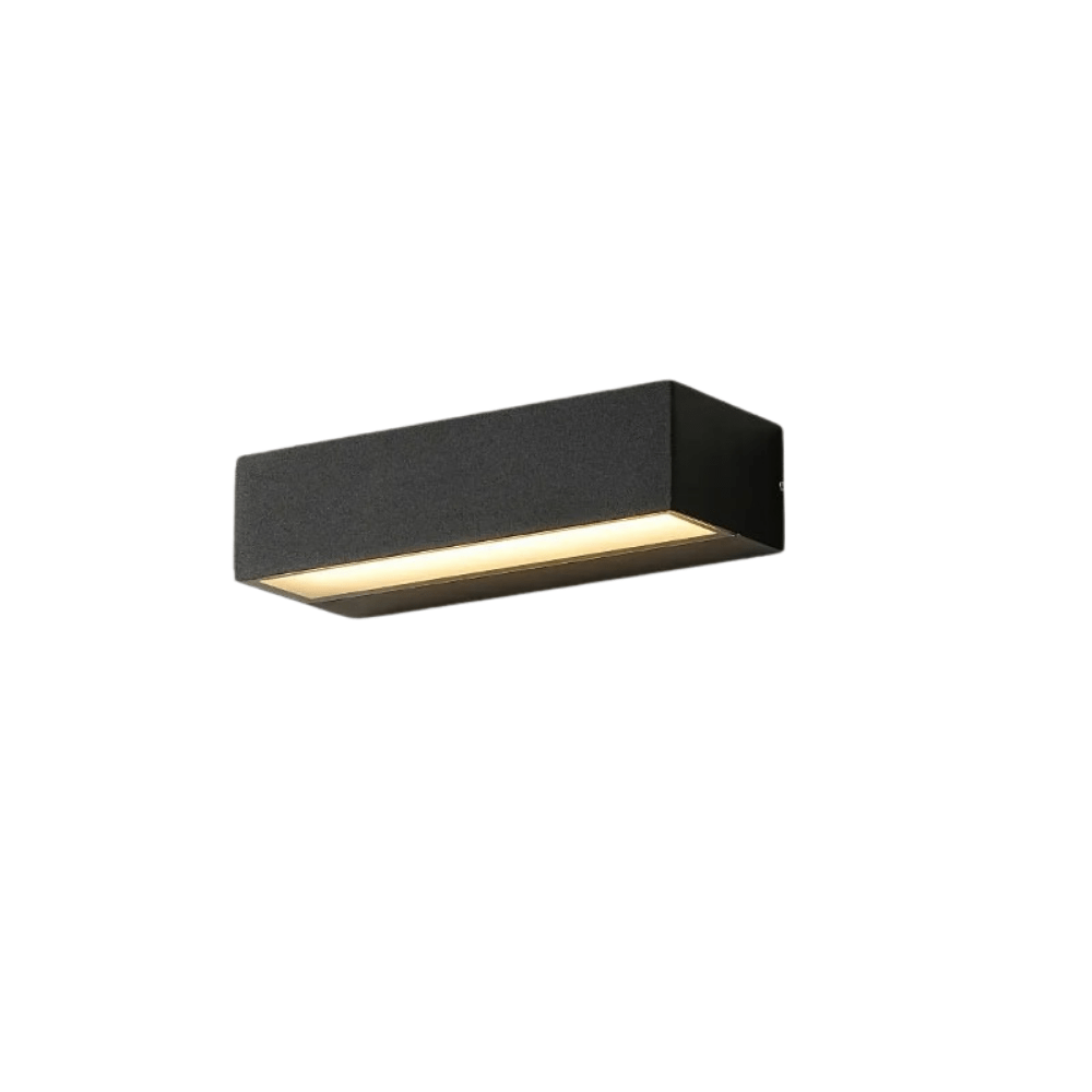 Verthara LED Outdoor Wall Lights - Waterproof Aluminum Sconces for Porch, Patio, and Garage - Modern Exterior Wall Lanterns Cool White 6000k / Black 20cm
