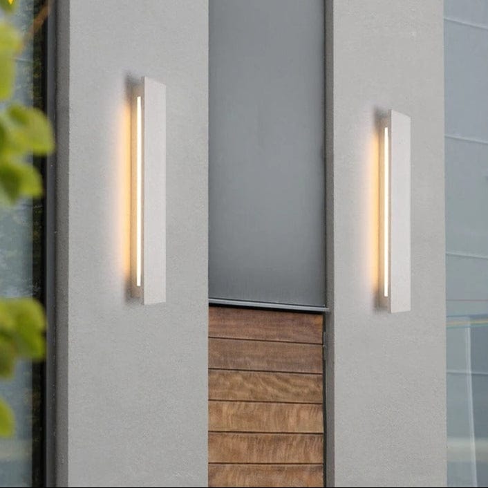 Verthara LED Outdoor Wall Sconce - Wall-Mounted - Waterproof - Adjustable Colour Temperature - Cement and Acrylic - Ideal for Garden and Porch Lighting