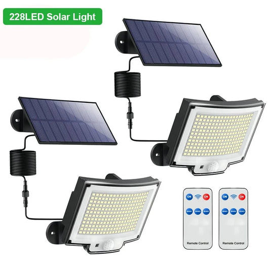Verthara LED Solar Motion Sensor Wall Light with Remote Control – IP65 Waterproof Outdoor Garden Light for Enhanced Security and Illumination