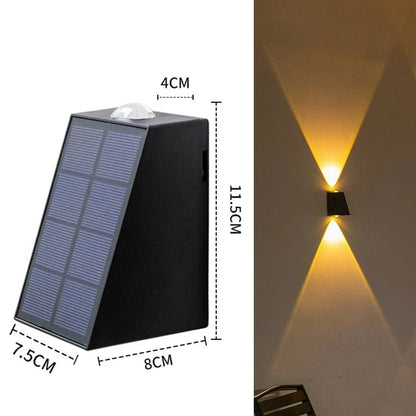 Verthara LED Solar Wall Lights for Outdoor Use – Waterproof Garden Lighting for Patios and Corridors, 2*60LM Bright Illumination