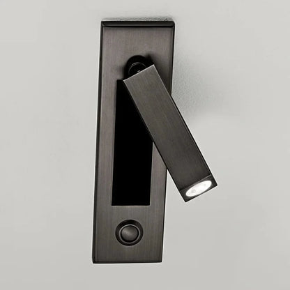 Verthara LED Wall Light Sconce for Bedside Reading – Artistic Aluminum Design with Cree Chip and Push Switch, 3000K/4000K Color Temperature 3000K Warm White / Black Square