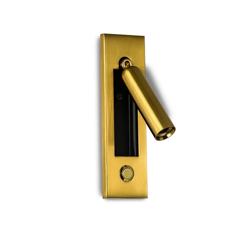 Verthara LED Wall Light Sconce for Bedside Reading – Artistic Aluminum Design with Cree Chip and Push Switch, 3000K/4000K Color Temperature 3000K Warm White / Gold Round