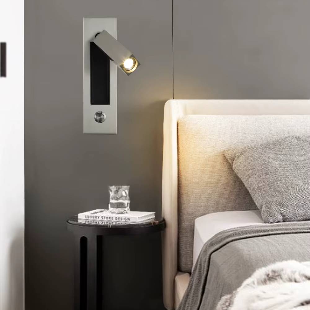 Verthara LED Wall Light Sconce for Bedside Reading – Artistic Aluminum Design with Cree Chip and Push Switch, 3000K/4000K Color Temperature