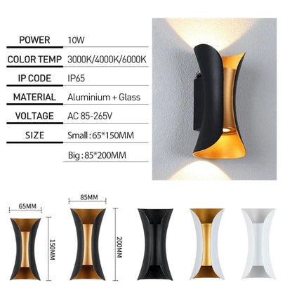 Verthara LED Wall Light With Modern Design – Waterproof - Adjustable Colour Temperature - Aluminium - Indoor/Outdoor Use
