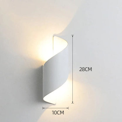 Verthara LED Wall Light With Modern Spiral Design - Waterproof - Indoor/Outdoor Use - 10W - Aluminium Construction - IP65 Rated