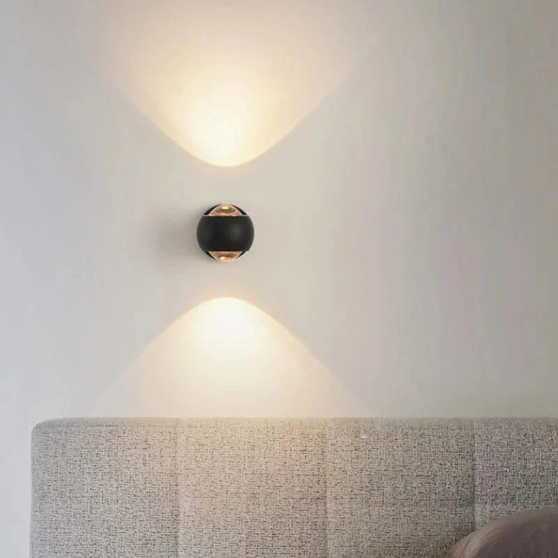 Verthara LED Wall Light With Rotatable Design – Modern - Frosted Metal - Acrylic Lens - Up/Down Lighting - Nordic Style