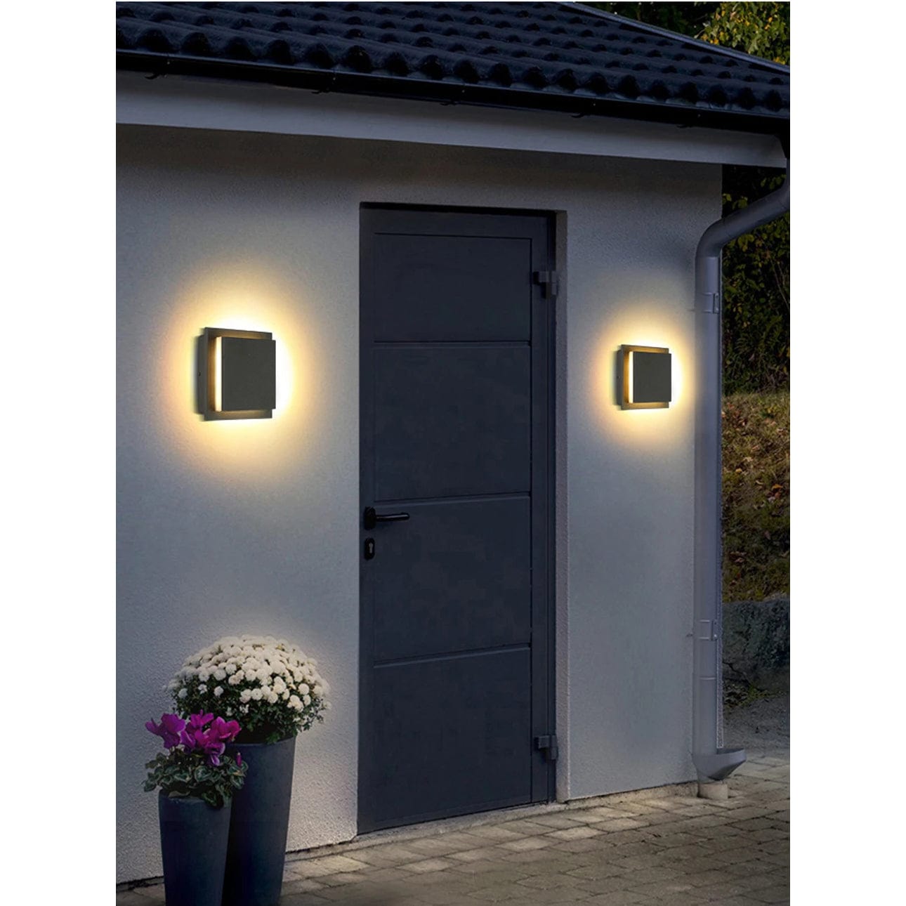 Verthara LED Waterproof Outdoor Wall Lamp with 360° Rotation – Modern Exterior Wall Light for Gardens and Doorways