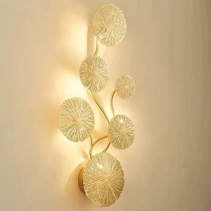 Verthara Lotus Leaf Wall Sconce Lighting – Industrial Retro Wall Lamp in Antique Bronze for Bedroom and Living Room