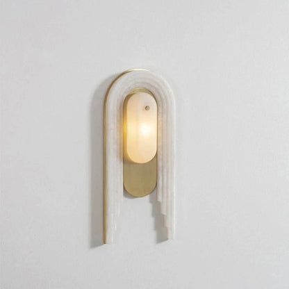 Verthara Luxury Frosted Marble Wall Sconce with G9 LED Bulb – Copper and Gold Finish for Indoor Wall Lights