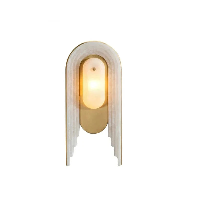 Verthara Luxury Frosted Marble Wall Sconce with G9 LED Bulb – Copper and Gold Finish for Indoor Wall Lights Cool White(5500-7000K)