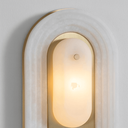 Verthara Luxury Frosted Marble Wall Sconce with G9 LED Bulb – Copper and Gold Finish for Indoor Wall Lights