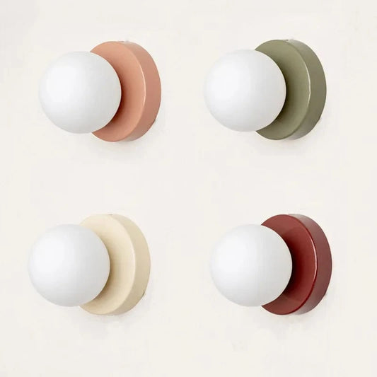 Verthara Macaron Mini Glass Sconce LED Wall Lamp