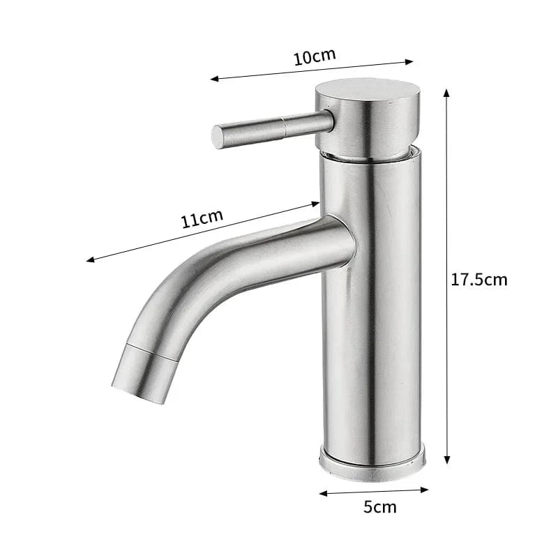 Verthara Matte Black Bathroom Basin Faucet, Deck Mounted Brass Mixer Tap for Vessel Sinks, Hot and Cold Water Control