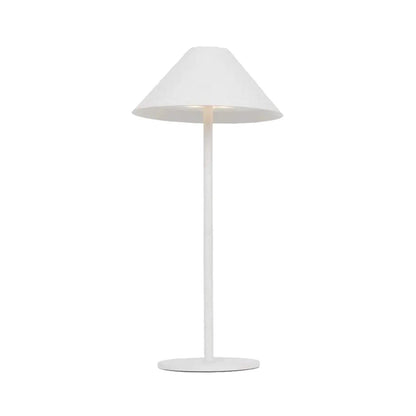 Verthara Minimal Cone Rechargeable Table Lamp White
