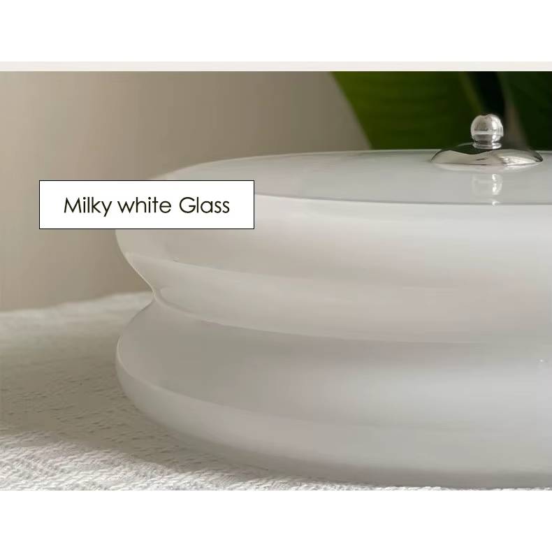 Verthara Minimalist Nordic Flush Mount Ceiling Light – Cream and White LED Ceiling Lamp for Living Room and Bedroom