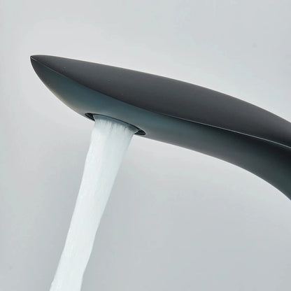 Verthara Minimalist Single Handle Bathroom Faucet – Deck Mounted Sink Tap with Hot and Cold Water Mixer in Polished Chrome