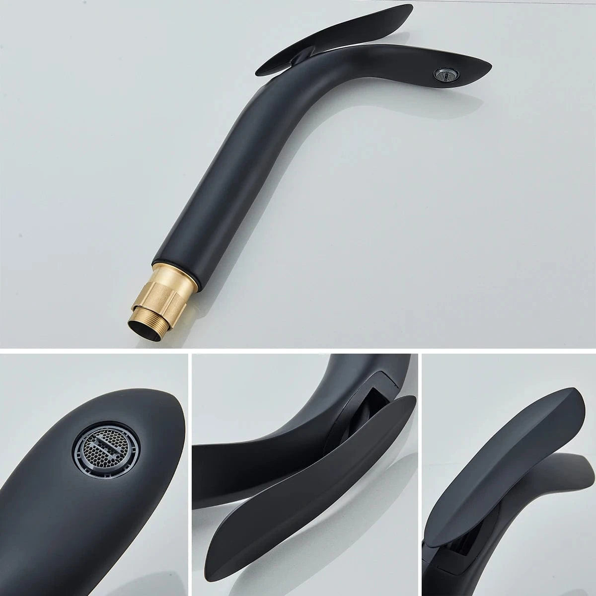 Verthara Minimalist Single Handle Bathroom Faucet – Deck Mounted Sink Tap with Hot and Cold Water Mixer in Polished Chrome