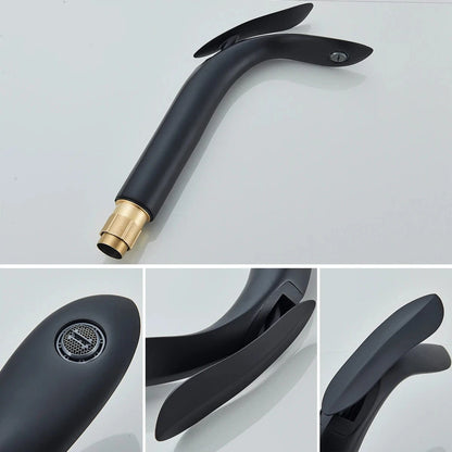 Verthara Minimalist Single Handle Bathroom Faucet – Deck Mounted Sink Tap with Hot and Cold Water Mixer in Polished Chrome