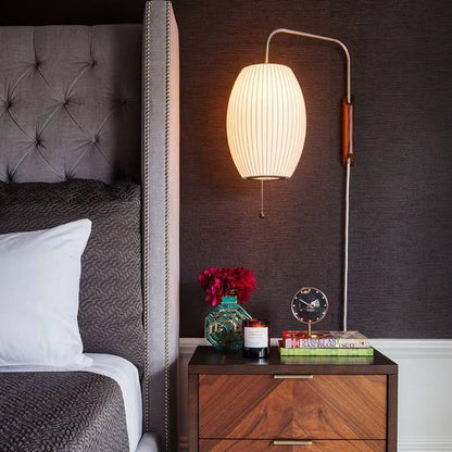 Verthara Minimalist Wall Sconce Lighting, Elegant Silk Wall Lamp with LED E27 for Living Room and Bedroom – Modern Flying Saucer Design