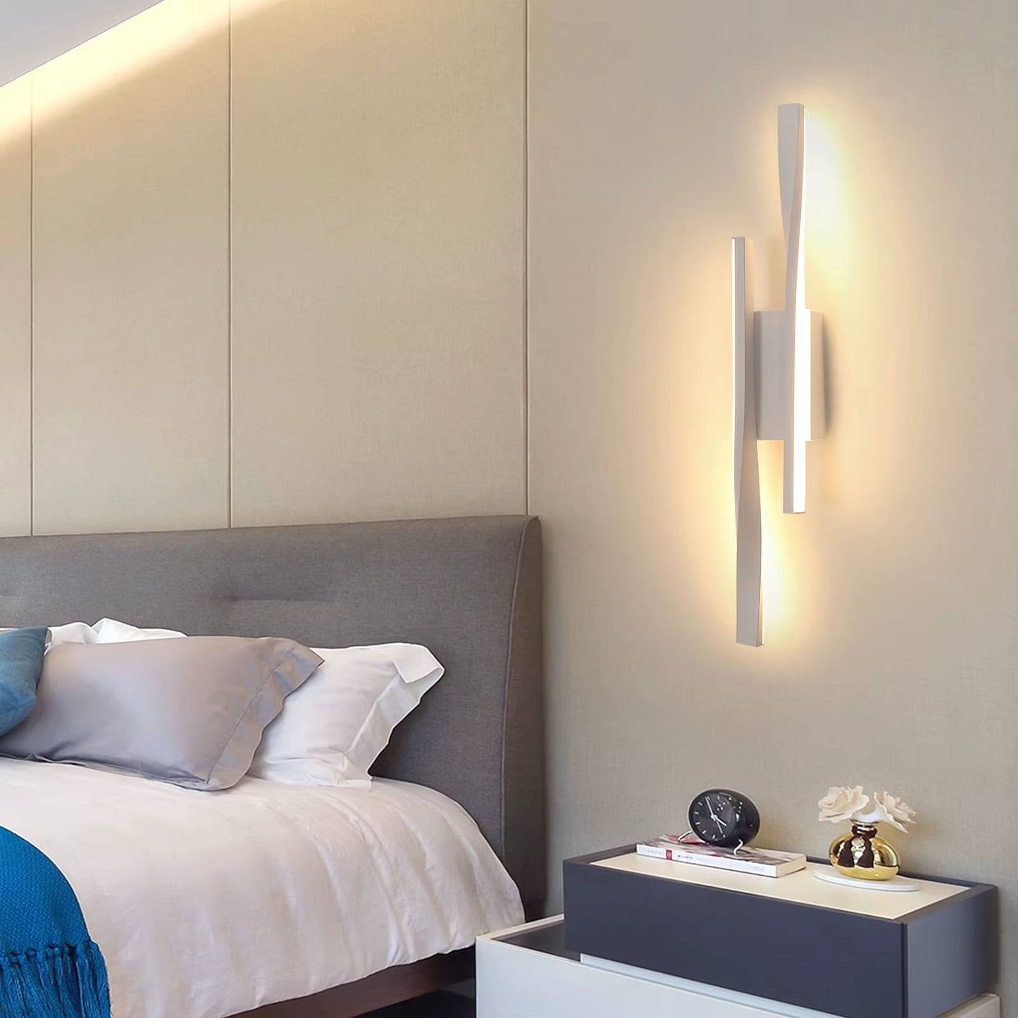 Verthara Modern 16W LED Wall Lamp – Minimalist Indoor Wall Light for Bedroom, Hallway, and Dining Room Sconce White