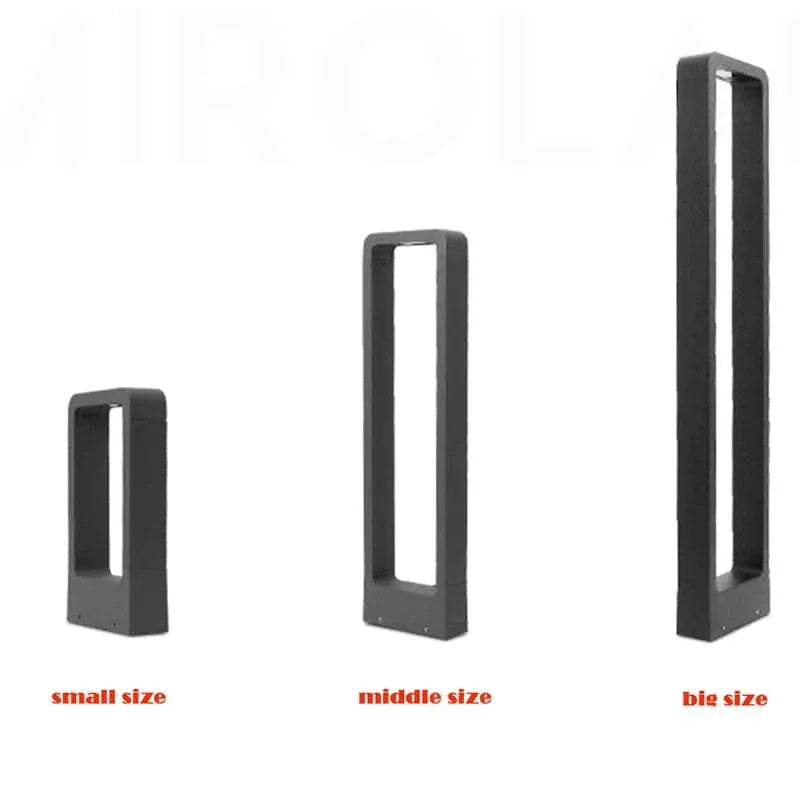 Verthara Premium Modern Aluminium & Glass Outdoor Bollard Light IP65