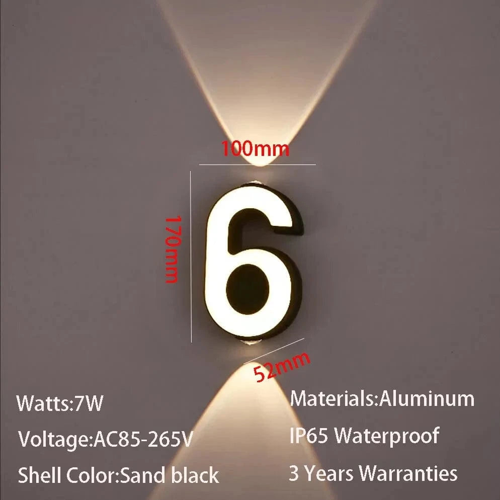 Verthara Modern 7W LED Wall Lamp with IP65 Waterproof Rating for Indoor and Outdoor Use – Energy Efficient Minimalist Design 6 Or 9