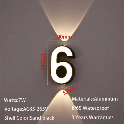 Verthara Modern 7W LED Wall Lamp with IP65 Waterproof Rating for Indoor and Outdoor Use – Energy Efficient Minimalist Design 6 Or 9