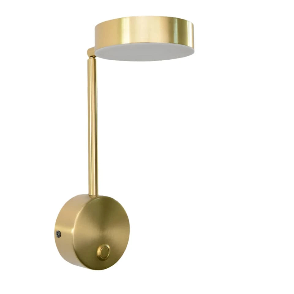 Verthara Modern 9W LED Wall Lamp with Built-in Switch – Minimalist Wall Lights and Sconce for Bedroom and Indoor Use With Switch / Copper