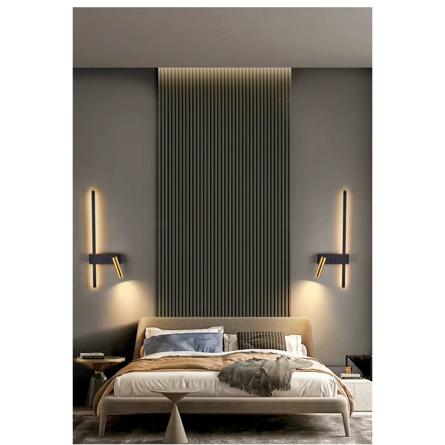 Verthara Modern Adjustable LED Wall Sconce - Stylish Energy-Efficient Wall Light for Bedroom and Living Room Warm White / A Left-Right