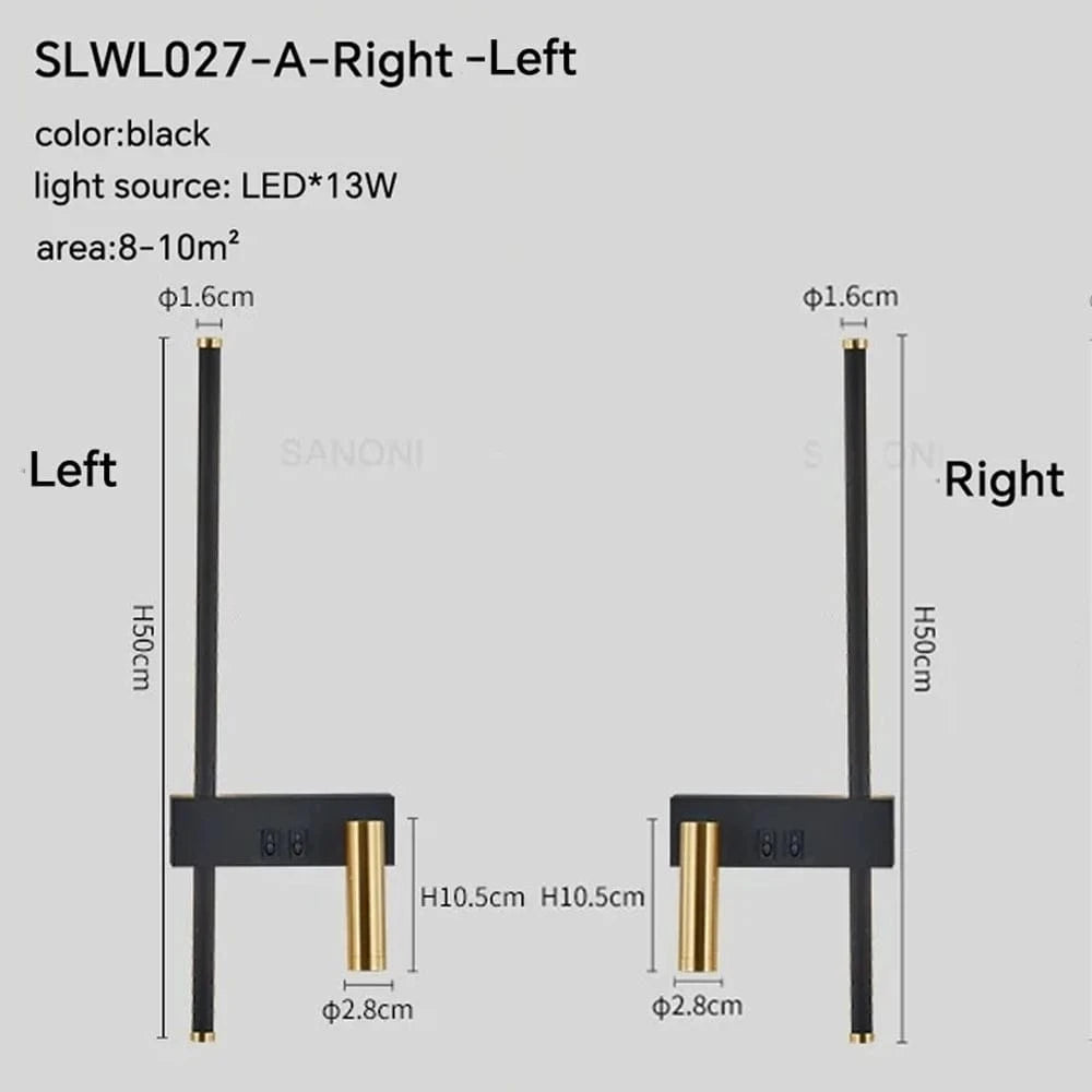 Verthara Modern Adjustable LED Wall Sconce - Stylish Energy-Efficient Wall Light for Bedroom and Living Room