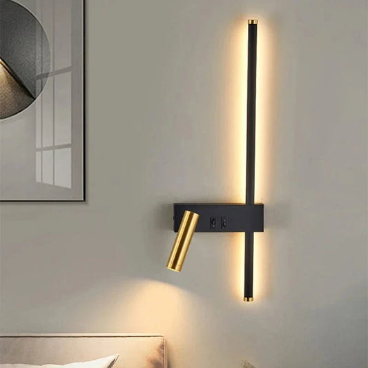 Verthara Modern Adjustable LED Wall Sconce - Stylish Energy-Efficient Wall Light for Bedroom and Living Room Natural White / A Right