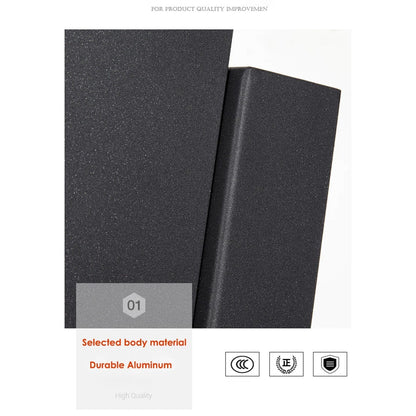 Verthara Modern Black LED Outdoor Wall Lights with Motion Sensor and Dusk-to-Dawn Feature - Weather-Resistant Sconce for Entryway and Garage