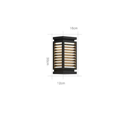 Verthara Modern Black Outdoor Wall Light Fixture – Waterproof LED Cubical Sconce for Garage and Pathway