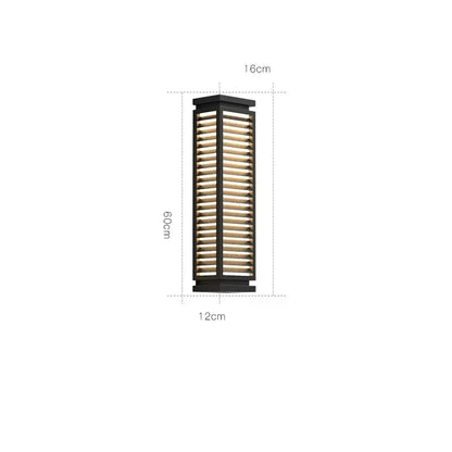 Verthara Modern Black Outdoor Wall Light Fixture – Waterproof LED Cubical Sconce for Garage and Pathway