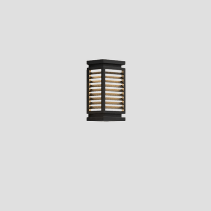 Verthara Modern Black Outdoor Wall Light Fixture – Waterproof LED Cubical Sconce for Garage and Pathway Cool White / 30CM