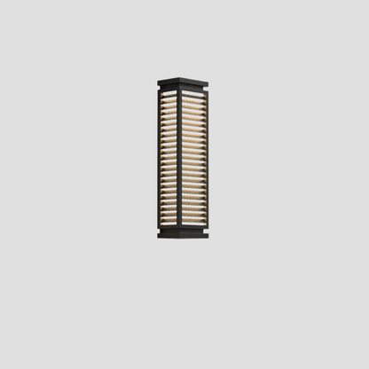 Verthara Modern Black Outdoor Wall Light Fixture – Waterproof LED Cubical Sconce for Garage and Pathway Cool White / 60CM
