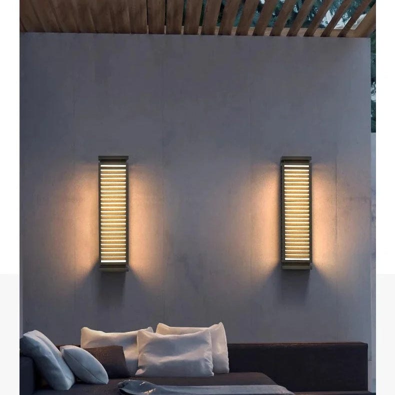 Verthara Modern Black Outdoor Wall Light Fixture – Waterproof LED Cubical Sconce for Garage and Pathway