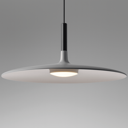 Verthara Modern Black Pendant Light – Nordic UFO Hanging Light for Kitchen and Dining Room, LED Ceiling Fixture Light Grey / Cold White
