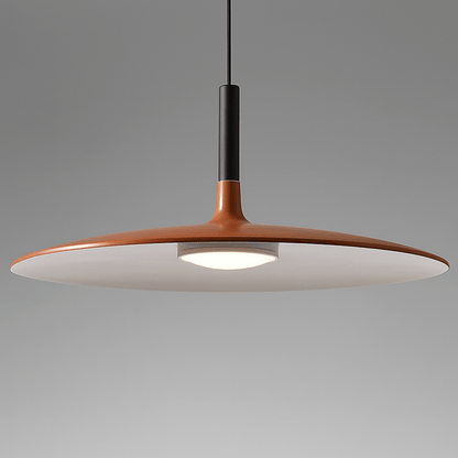 Verthara Modern Black Pendant Light – Nordic UFO Hanging Light for Kitchen and Dining Room, LED Ceiling Fixture Orange / Cold White