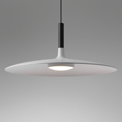 Verthara Modern Black Pendant Light – Nordic UFO Hanging Light for Kitchen and Dining Room, LED Ceiling Fixture White / Cold White