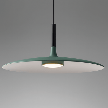 Verthara Modern Black Pendant Light – Nordic UFO Hanging Light for Kitchen and Dining Room, LED Ceiling Fixture Green / Cold White