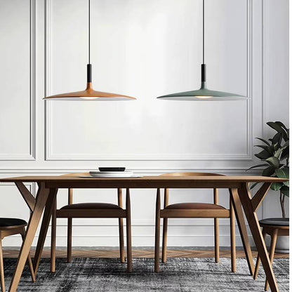 Verthara Modern Black Pendant Light – Nordic UFO Hanging Light for Kitchen and Dining Room, LED Ceiling Fixture