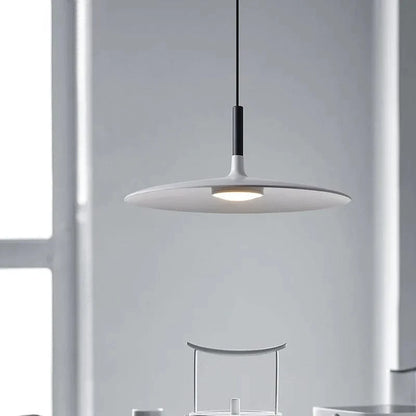 Verthara Modern Black Pendant Light – Nordic UFO Hanging Light for Kitchen and Dining Room, LED Ceiling Fixture