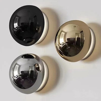 Verthara Modern Circular Wall Lamp - Hardwired - Minimalist Design - Plated Silver Finish - Indoor Use - Ideal For Corridor And Bedside Lighting