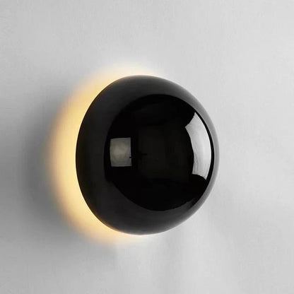 Verthara Modern Circular Wall Lamp - Hardwired - Minimalist Design - Plated Silver Finish - Indoor Use - Ideal For Corridor And Bedside Lighting Cool White(5500-7000K) / Black / 10CM