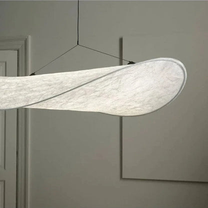 Verthara Modern Cloth Pendant Light Dia80cm / Natural light