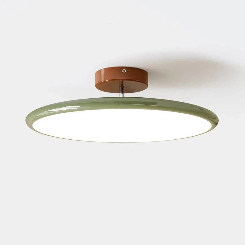 Verthara Modern Dimmable Flush Mount Ceiling Light Fixture – LED Metal Design for Living Room and Bedroom, Available in 40cm and 50cm Green 40cm