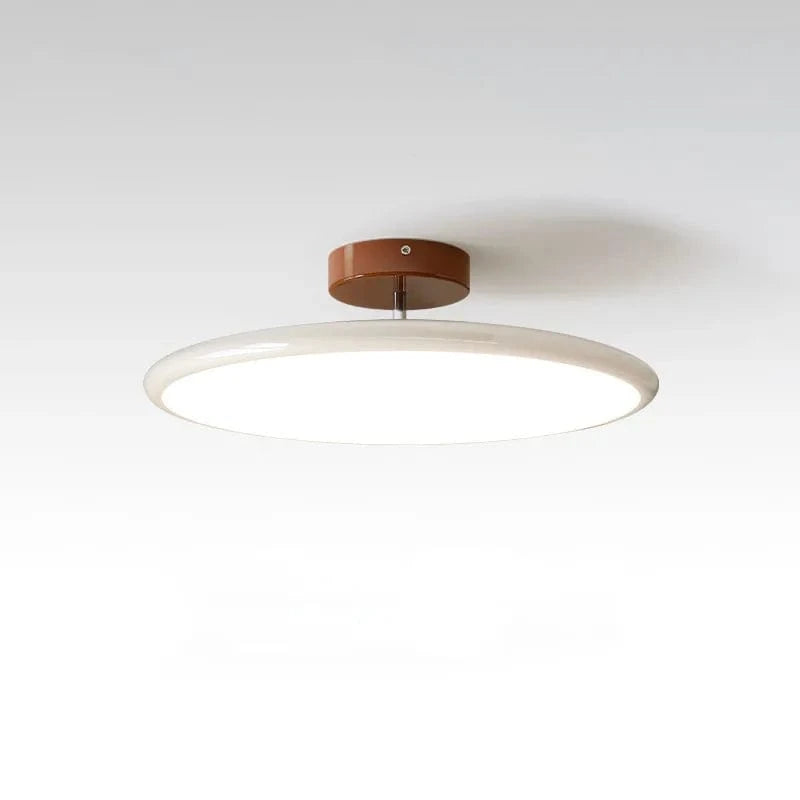 Verthara Modern Dimmable Flush Mount Ceiling Light Fixture – LED Metal Design for Living Room and Bedroom, Available in 40cm and 50cm White 40cm