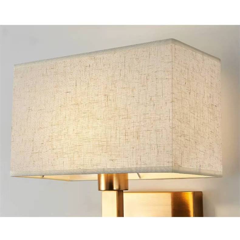Verthara Modern Fabric Wall Lamp E27 LED – Stylish Indoor Wall Light with Square Design for Bedroom and Aisle