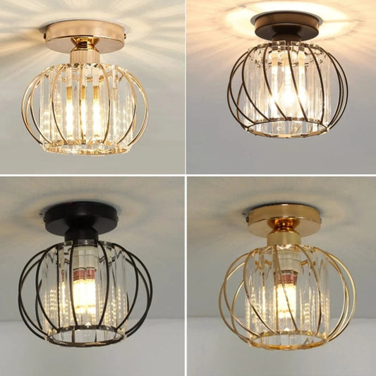 Verthara Modern Flush Mount Ceiling Light Fixture – K9 Crystal - LED Compatible - Elegant Design - Indoor Use - Polished Chrome Finish